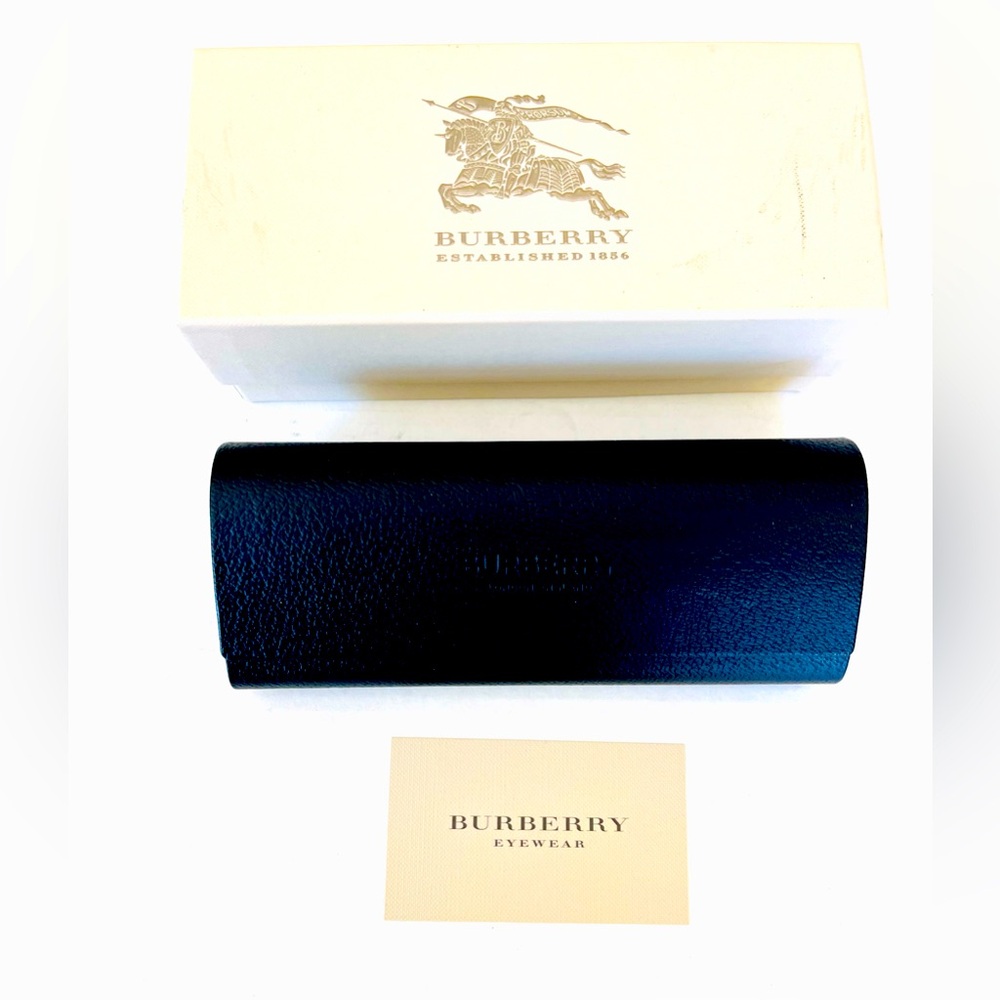 Burberry black leather eyeglasses sunglasses Case